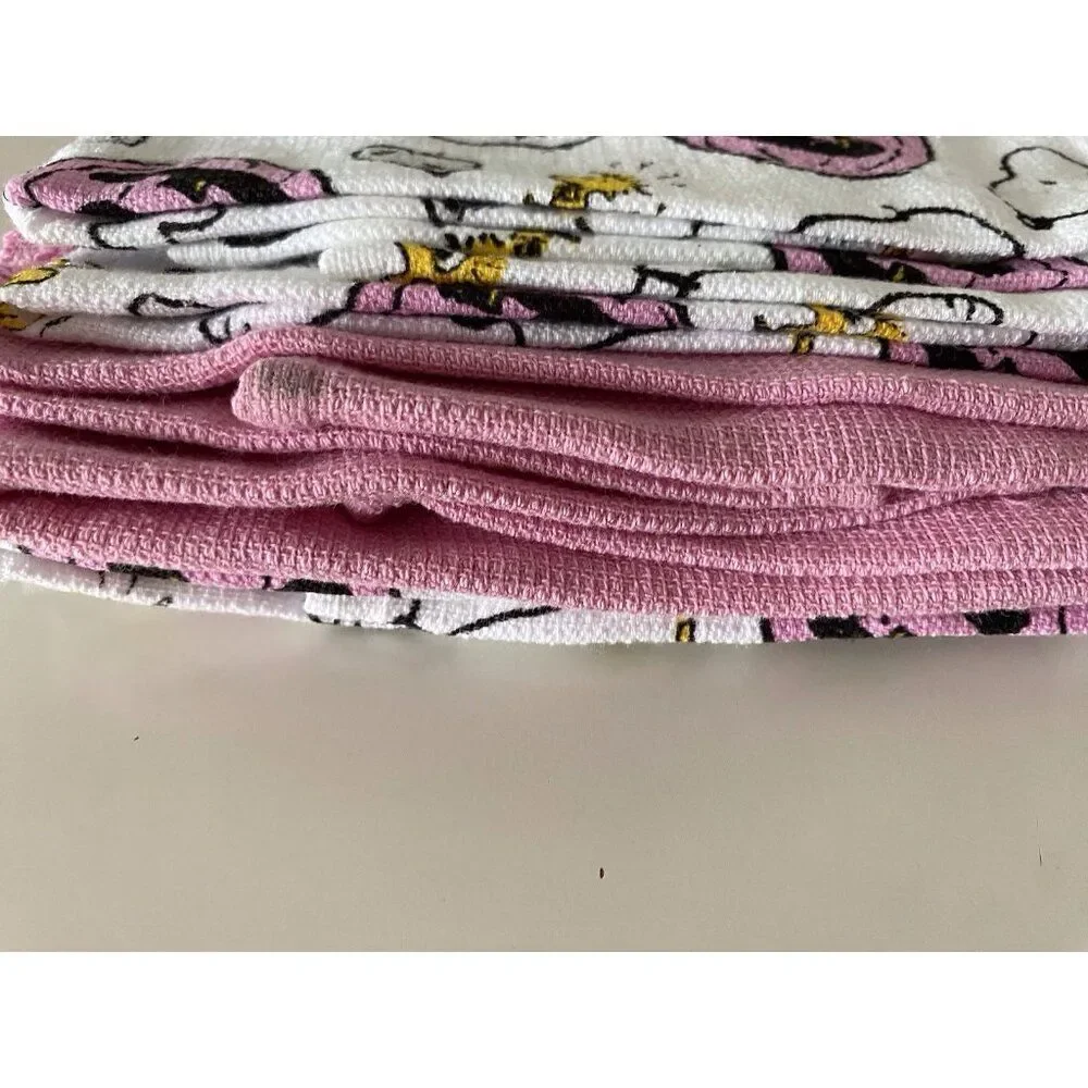 3 Pack Peanuts Snoopy Woodstock Halloween‎ Kitchen Towels Pink Pumpkin 16 X 26”